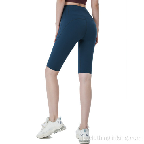 Women&#39;s Knéi Längt Tights Yoga Shorts